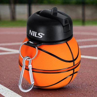 Nils Skládací silikonová láhev Camp NC4104 550ml basketbal