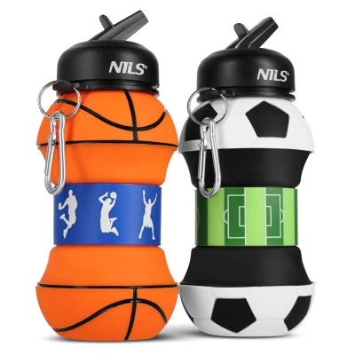 Nils Skládací silikonová láhev Camp NC4104 550ml fotbal