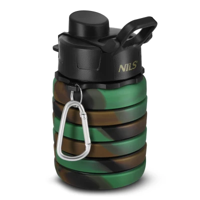 Nils Skládací silikonová láhev Camp NC4106 500ml zelená