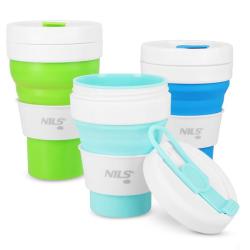 Nils Skládací silikonový hrnek Camp NC4103 600ml světle zelený