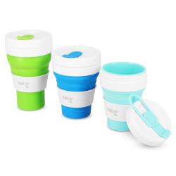 Nils Skladací silikónový hrnček Camp NC4103 600ml svetlo zelený