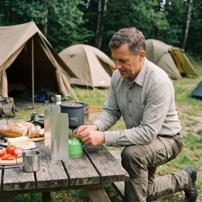 Nils Skládací závětří pro kempingový vařič Camp NC1745
