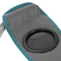 NILS CAMP Skládací židle NC3079 šedá-zelená