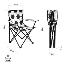 Nils Skládací židle Camp NC3303 bílá/černá