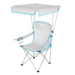 NILS CAMP Skladacia stolička so strieškou NC3087 sivá