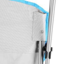 NILS CAMP Skladacia stolička so strieškou NC3087 sivá