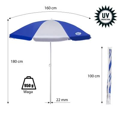 Nils Camp NC7813 tmavě modrý 160 cm slunečník