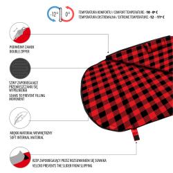 Nils Camp NC2003 čierno-červený spacák