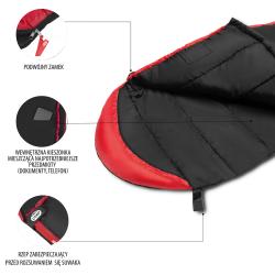 NILS Spací pytel NC2012, černý/červený