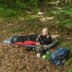 NILS Spací pytel NC2012, černý/červený