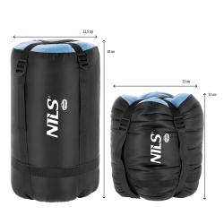 NILS CAMP Spací pytel NC2012, černý/modrý