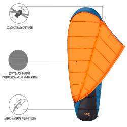 NILS CAMP Spací pytel NC2012 černý/navy