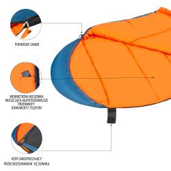NILS CAMP Spací pytel NC2012 černý/navy