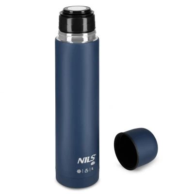 Nils Termoska Camp NC3804 modrá 1000 ml - mírně promáčklé dno