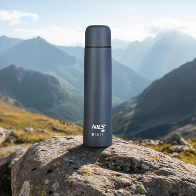 Nils Termoska Camp NC3804 modrá 1000 ml - mírně promáčklé dno