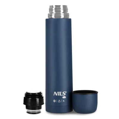 Nils Termoska Camp NC3804 modrá 1000 ml - mírně promáčklé dno