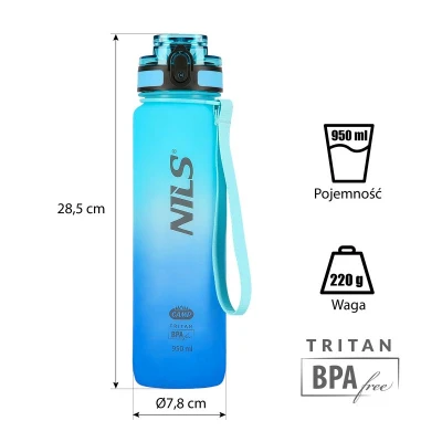 NILS CAMP Tritanová láhev na pití NCD04 950 ml modrá