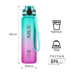 Nils Tritanová fľaša na pitie Camp NCD04 950 ml zeleno-ružová