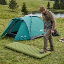 Nils Camp NC4402 zelená karimatka s integrovanou pumpou