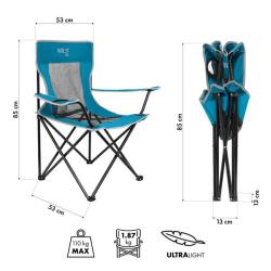 Nils Turistické křeslo Camp NC3302 modré/šedé