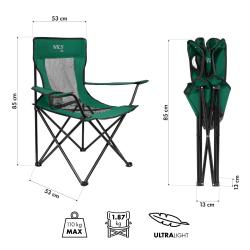 Nils Turistické kreslo Camp NC3302 zelené/čierne