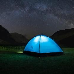 Nils Turistický stan Camp NC6033 Nightfall modrý/světle šedý