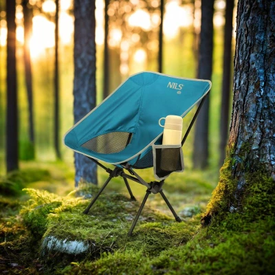 NILS Camp NC3320 modréUltralehké skládací křeslo
