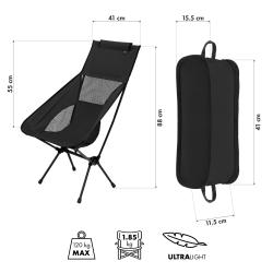 Nils Ultralehké skládací křeslo Camp NC3321 černé