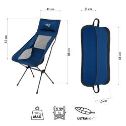 Nils Ultralehké skladacie kreslo Camp NC3322 modré