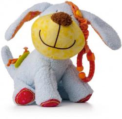 NINY PLYŠ Baby pejsek Ipo 21cm mazlící chrastítko s klipem pro miminko NINY PLYŠ Baby pejsek Ipo 21cm mazlící chrastítko s klipem pro miminko