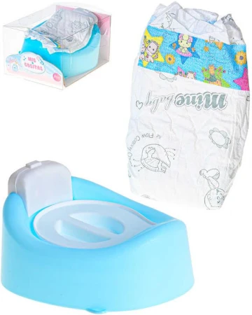 Nočník s plenou herní set pro panenku miminko na baterie Zvuk plast