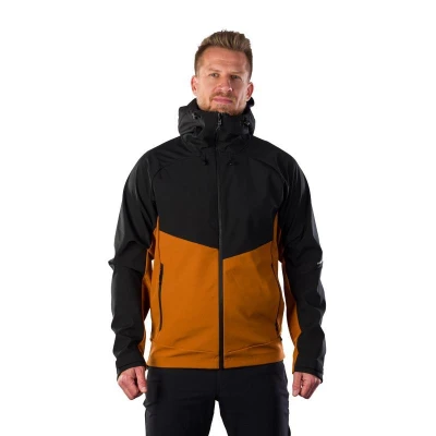 Northfinder CLIFTON-519cinnamonblack pánská turistická bunda s kapucí