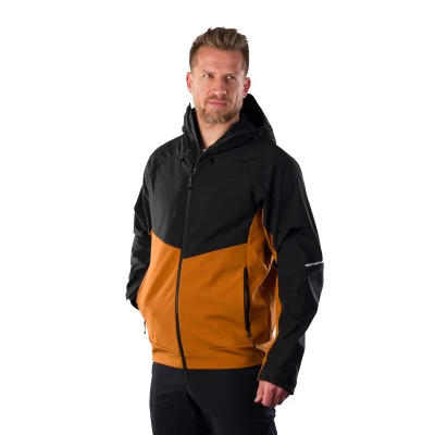 Northfinder CLIFTON-519cinnamonblack pánská turistická bunda s kapucí