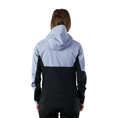 Northfinder JAYLYN-665lavendergreyblack dámská turistická softshellová bunda s kapucí