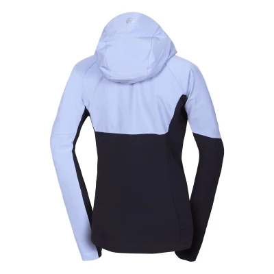 Northfinder JAYLYN-665lavendergreyblack dámská turistická softshellová bunda s kapucí