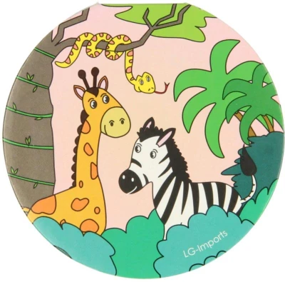 Notes kulatý dětský bloček Divoká zvířata safari 30 listů 8cm 3 druhy