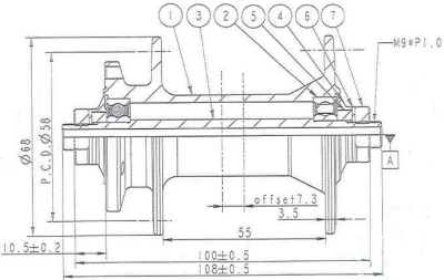 Novatec Náboj Přední D761SBT Disc 32D RÚ ALU