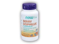 NOW Foods BerryDophilus Kids probiotika 60 žv. pastilek