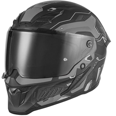 NOX Exclusiv Goliath Berserk matná černo-titanová integrální helma na motorku