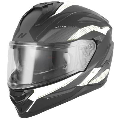 NOX N304-S REVO matná černo-bílá integrální helma na motorku