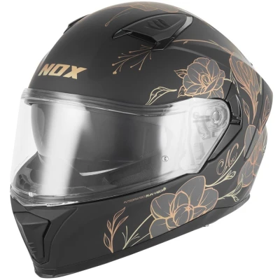 NOX N402 Spring matná černo-zlatá integrální helma na motorku
