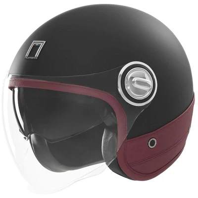 NOX Otevřená helma PREMIUM Heritage matná černá s červenou kůží XS + sleva 300,- na příslušenství NOX Otevřená helma PREMIUM Heritage matná černá s červenou kůží XS + sleva 300,- na příslušenství