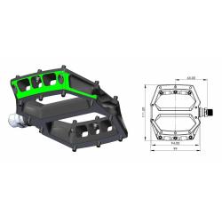 Nukeproof Horizon Pro Cromo červené ploché pedály DH
