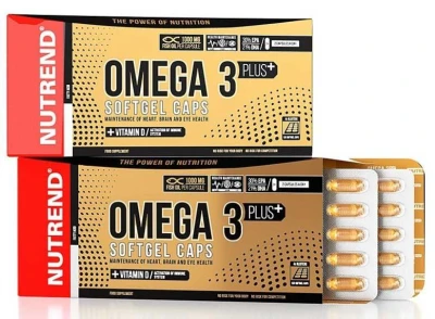 Nutrend Omega 3 Plus Compressed Caps 120 kapslí