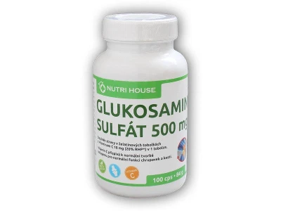 Nutri House Glukosamin sulfát 500mg 100 kapslí Nutri House Glukosamin sulfát 500mg 100 kapslí