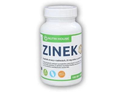 Nutri House Zinek 25mg 100 tablet Nutri House Zinek 25mg 100 tablet