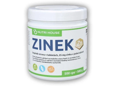 Nutri House Zinek 25mg 500 tablet Nutri House Zinek 25mg 500 tablet
