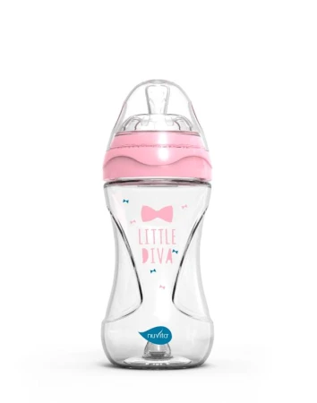 Nuvita Lahvička 240ml Glass/Pink GP