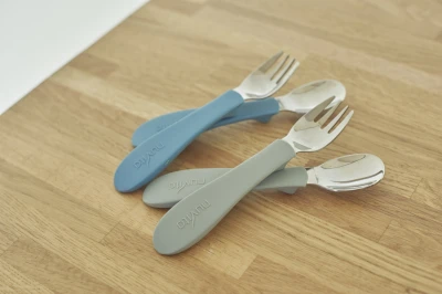 Nuvita Set lžička a vidlička Sage Green
