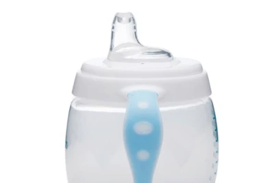 Nuvita Set termotalířku se silikonovou lžičkou a hrnečkem Pastel blue